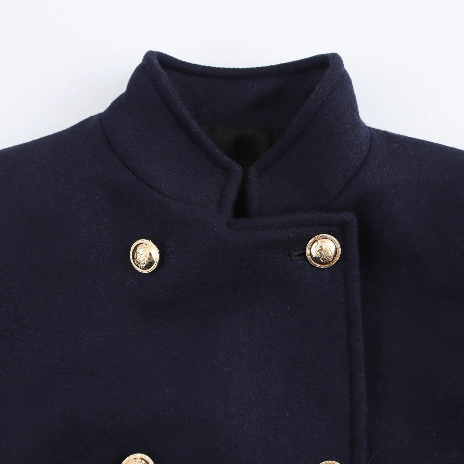 Winter Coat For Women 2024 Solid Lapel Double Breasted Long Cardigan Top Female Pokcet Streetwear Woman New In OuterCoat