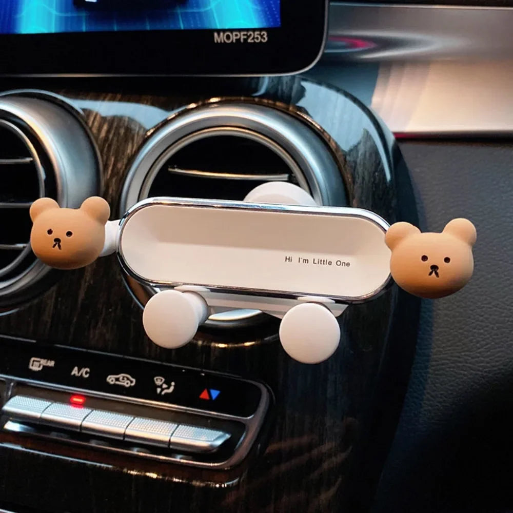 Cute Car Mobile Phone Bracket Creative Cartoon Car Air Outlet Clip Mount Mobile Phone Navigation Fixed Support Bracket Holder