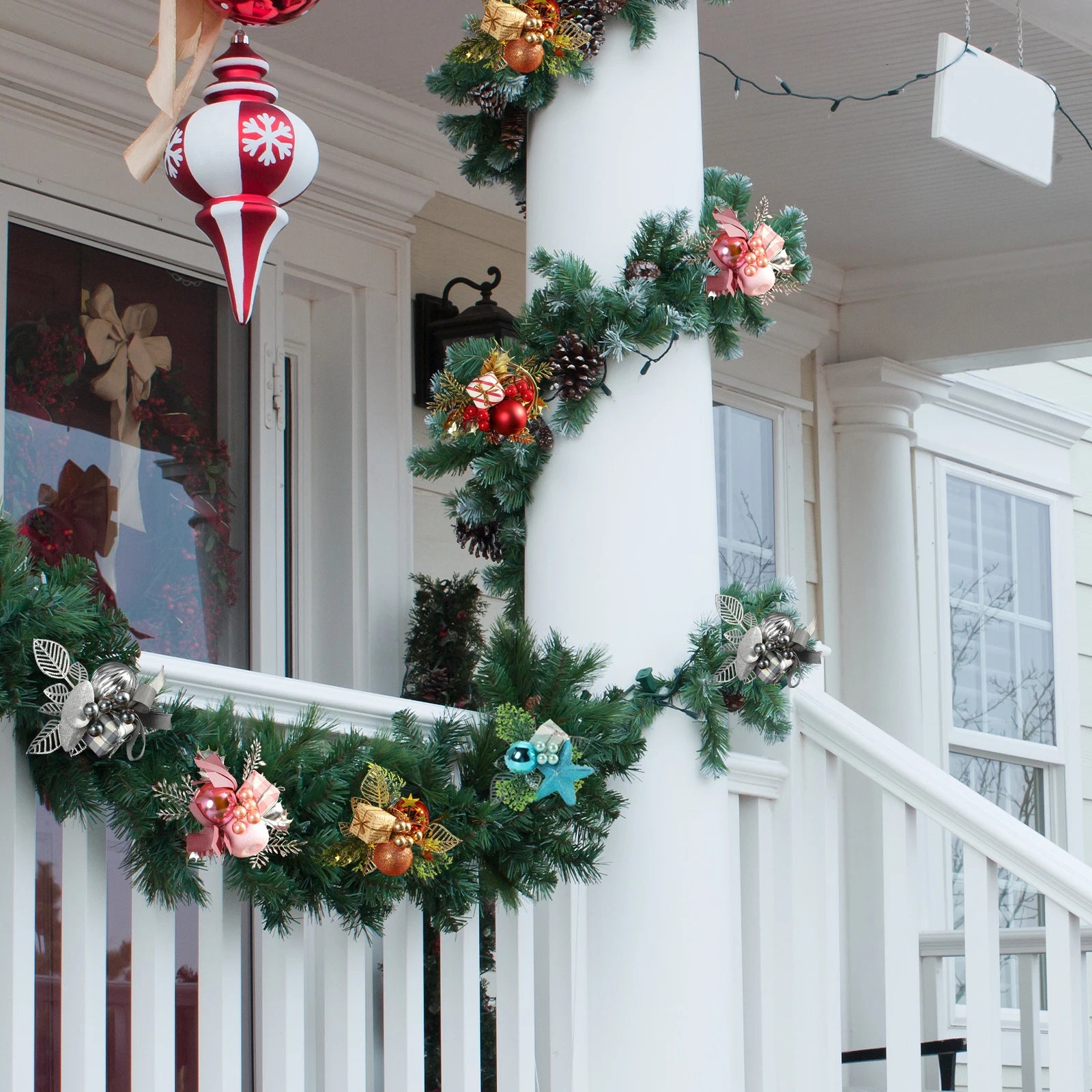 Christmas Decor Picks Artificial Foam Pine Branch Berry Cuttings Ornament Xmas Festive Party DIY Supplies