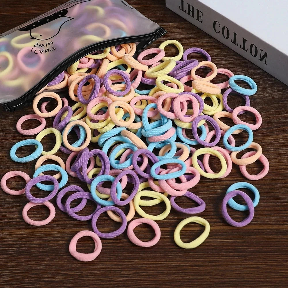 50pcs Women s Seamless Thumb Ring Hair Ties Bagged Ponytail Holders With Small Elastic Bands For Diy Simple Fashion Hair Cord