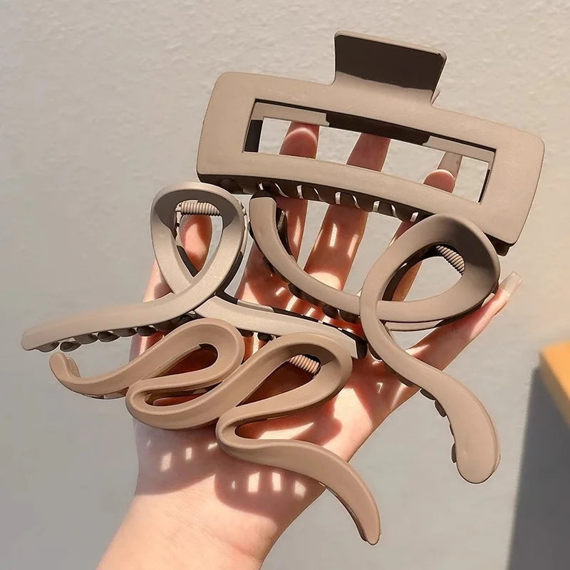 Fashion Korean Solid Color Acrylic Wave Hair Claws for Women Simple Hair Clip High Quality Daily Hair Accessories Girls Gift