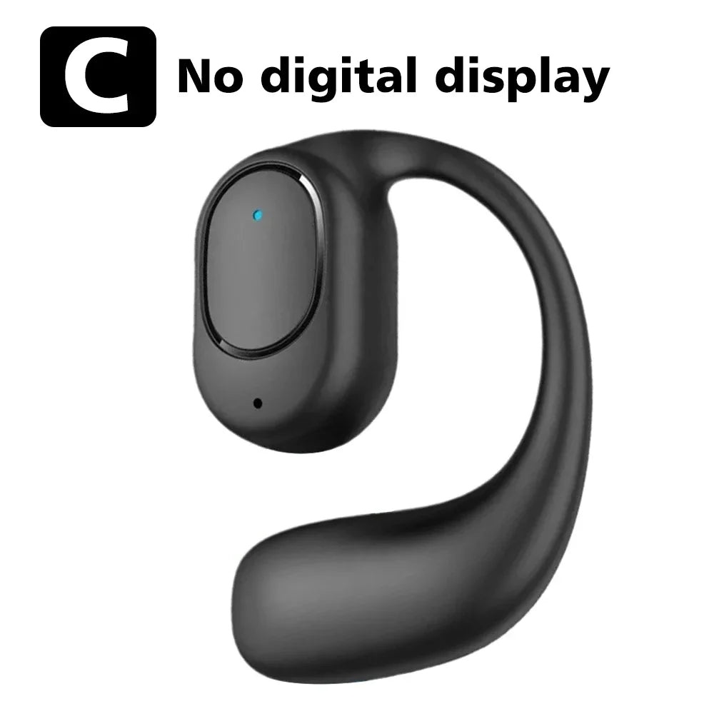Bluetooth 5.4 Headphone Wireless Ear Hook Earphone LED HiFi Stereo Noise Reduction Clip Headset Waterproof Earbud For Phone New