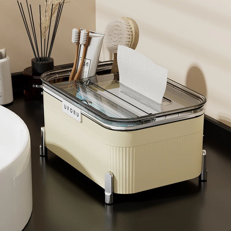 Uforu Desktop Multifunctional Storage Box |   Holds Remote Controls & Small Electronics |   Organizer for Home & Office