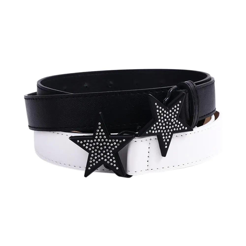 Accessories Alloy Width Waist Belt PU Leather Retro Women Waist Belt Adjustable Waistband Corset Belt Star Buckle Belt