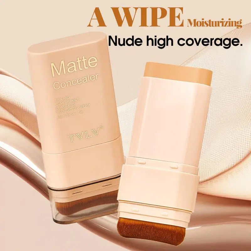 Two In One Double Head Foundation Make-up Stick Facial Foundation Make-up Makeup Matte Concealer Smooth Makeup Tool