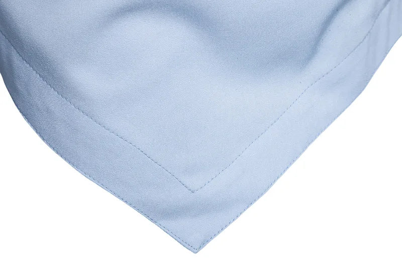 2025 Men's Oblique Button Dress Shirt High Quality Long Sleeve Slim Embroidery Shirts Men Stand Collar Business Wedding Camisas