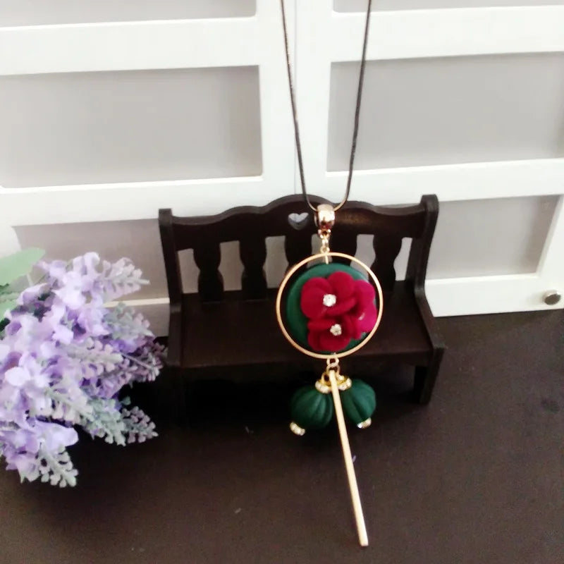 Women's Necklace Bohemian Geometric Round Vintage Tassel Long Sweater Chain Necklaces Fashion Women Jewelry Accessories