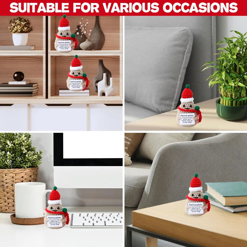 Christmas Ornaments Crochet Home Room Decoration Handmade Emotional Support Knitted Potato Home Decor Christmas Party Gift