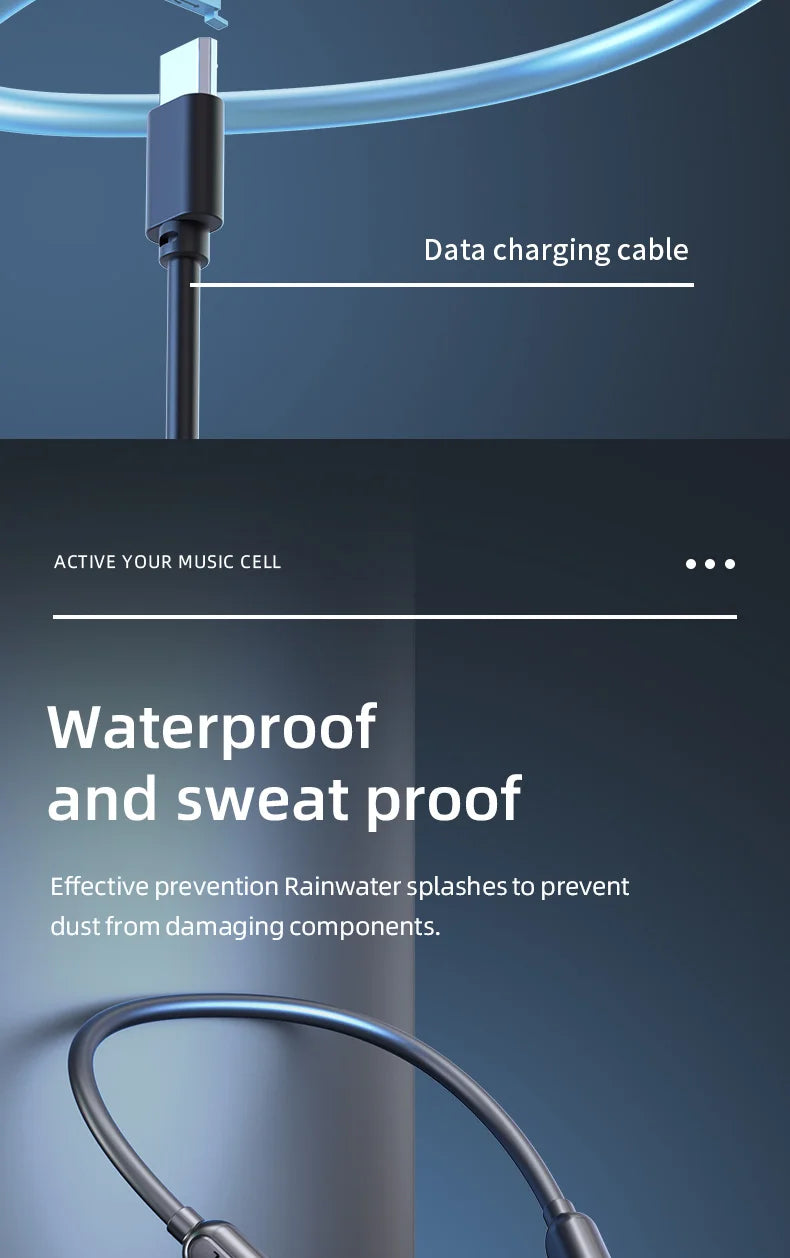 Ks15 Bluetooth Earphone Neck Mounted Wireless Headset With High Power Sound Conduction And Long Battery Life