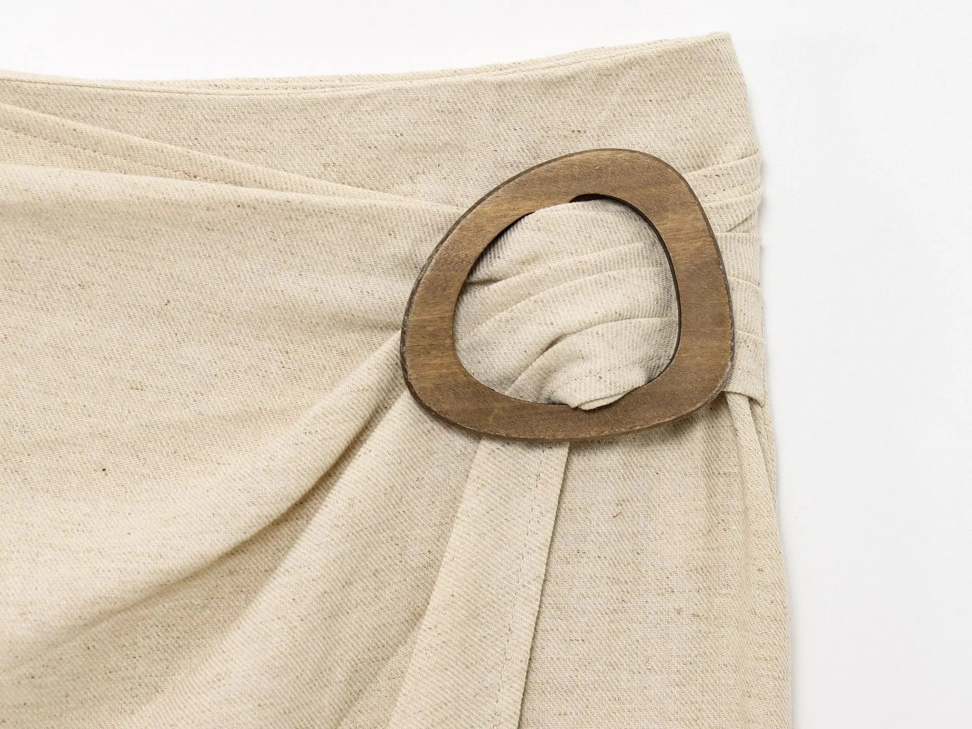 2025 New Women's Suit Summer Suit Casual Simple Multifunctional Pleated Lapel Sleeveless Short Top Paired with Buckle Slit Skirt