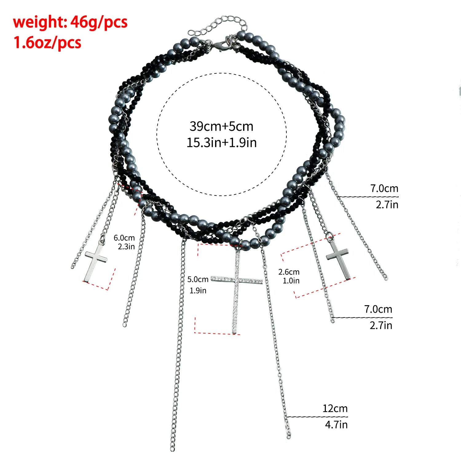 Vintage Jewellery Pearl Cross Necklace Y2k Collar Necklaces Pendant Chain Neck Choker for Girls Women Naszyjnik Collares