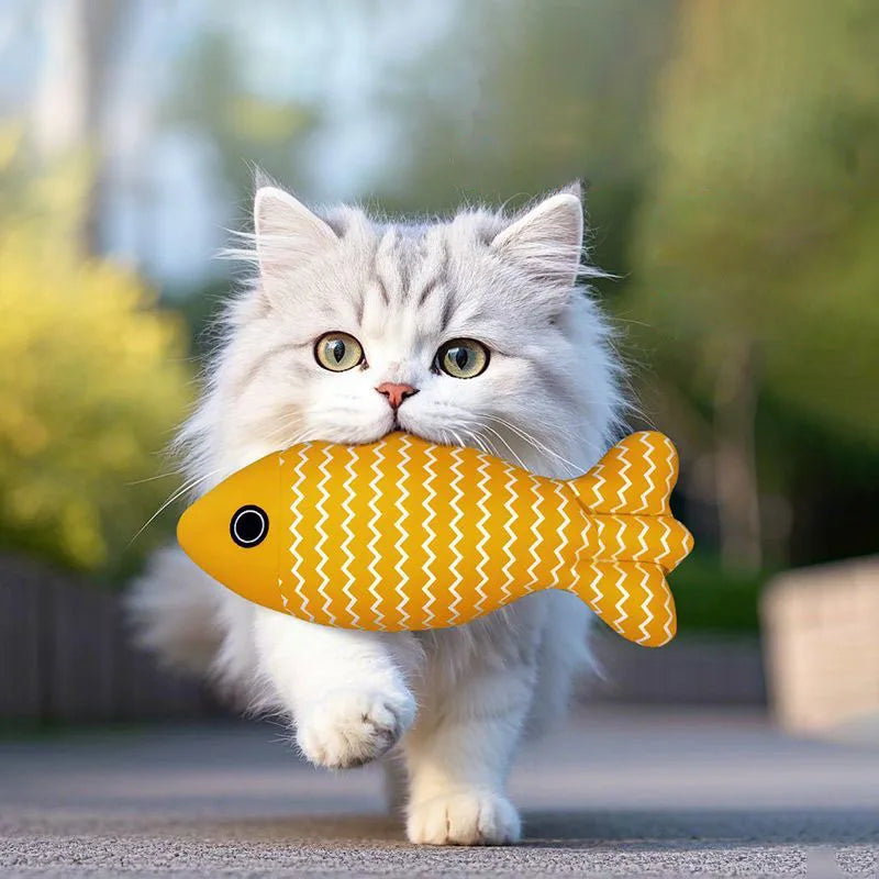 Cat Toys Fish, 3-Piece Catnip Toys for Cats, Interactive Kitten Exercise Toys, Indoor Cat Toys, Chew Toys - Suitable for Most Cats