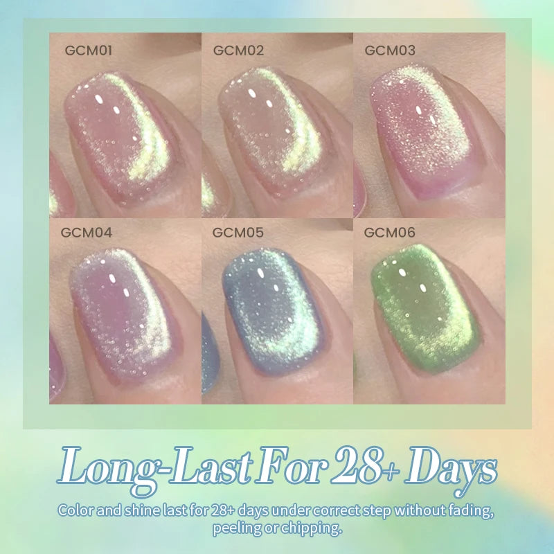BORN PRETTY 10ml Green Cat Magnetic Gel Ultra Shine Holographic Glitter Semi Permanant Soak Off UV LED Gel Varnish For Manicure