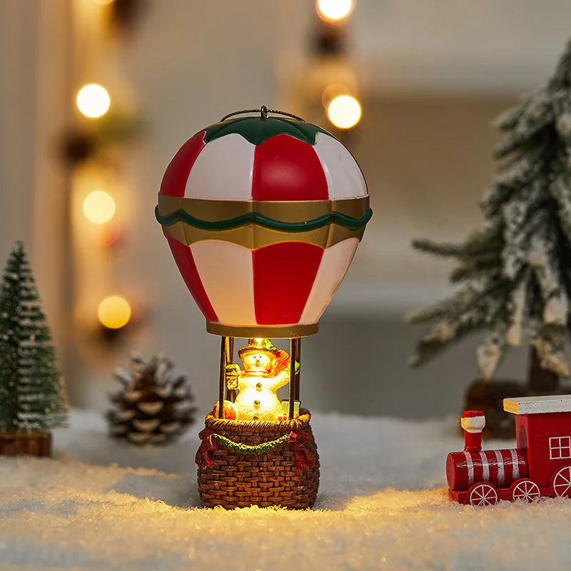 New Christmas resin ornaments Christmas gifts Santa Claus snowman night light holiday decoration ornaments holiday children's to