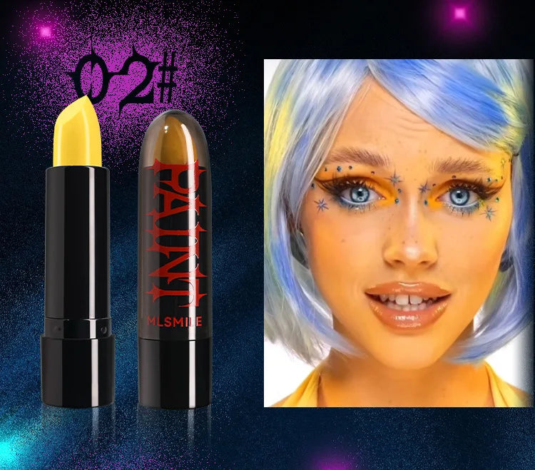 Halloween Matte Lipstick Dark Black Vampire Olive Green Creative Halloween Makeup Face Body Painting