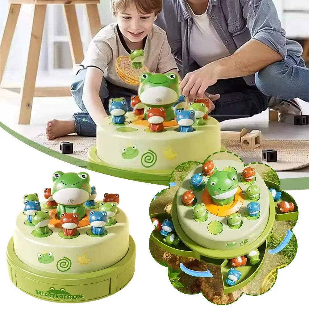 Kid Toy Launch Frog Cartoon Flying Frog Catching Funny Toy Development Sensory Interaction1 2 Players Game Puzzle Toy