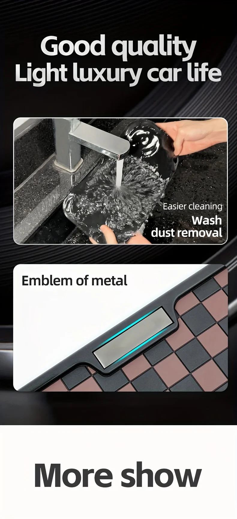 Car Anti-skid Pad Dashboard Center Console  Dashboard Anti Slip Mat with Phone Mount 360-Degree Rotation PVC Key Storage Mat