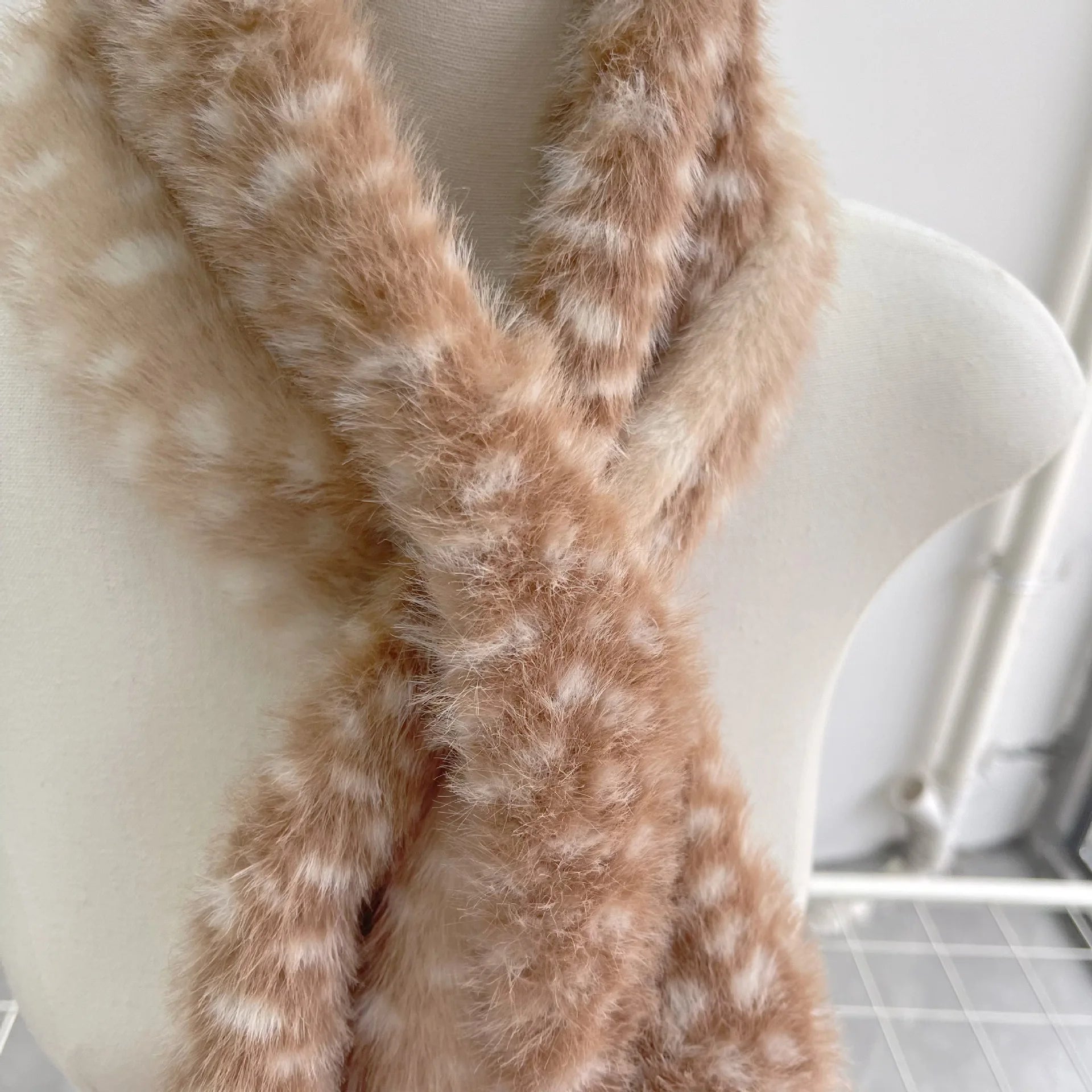 Winter Christmas Elk Plush Scarf Japanese Padded Warm Scarf Sweet Kawaii Antlers Hairband Cosplay Cute New Year Accessories