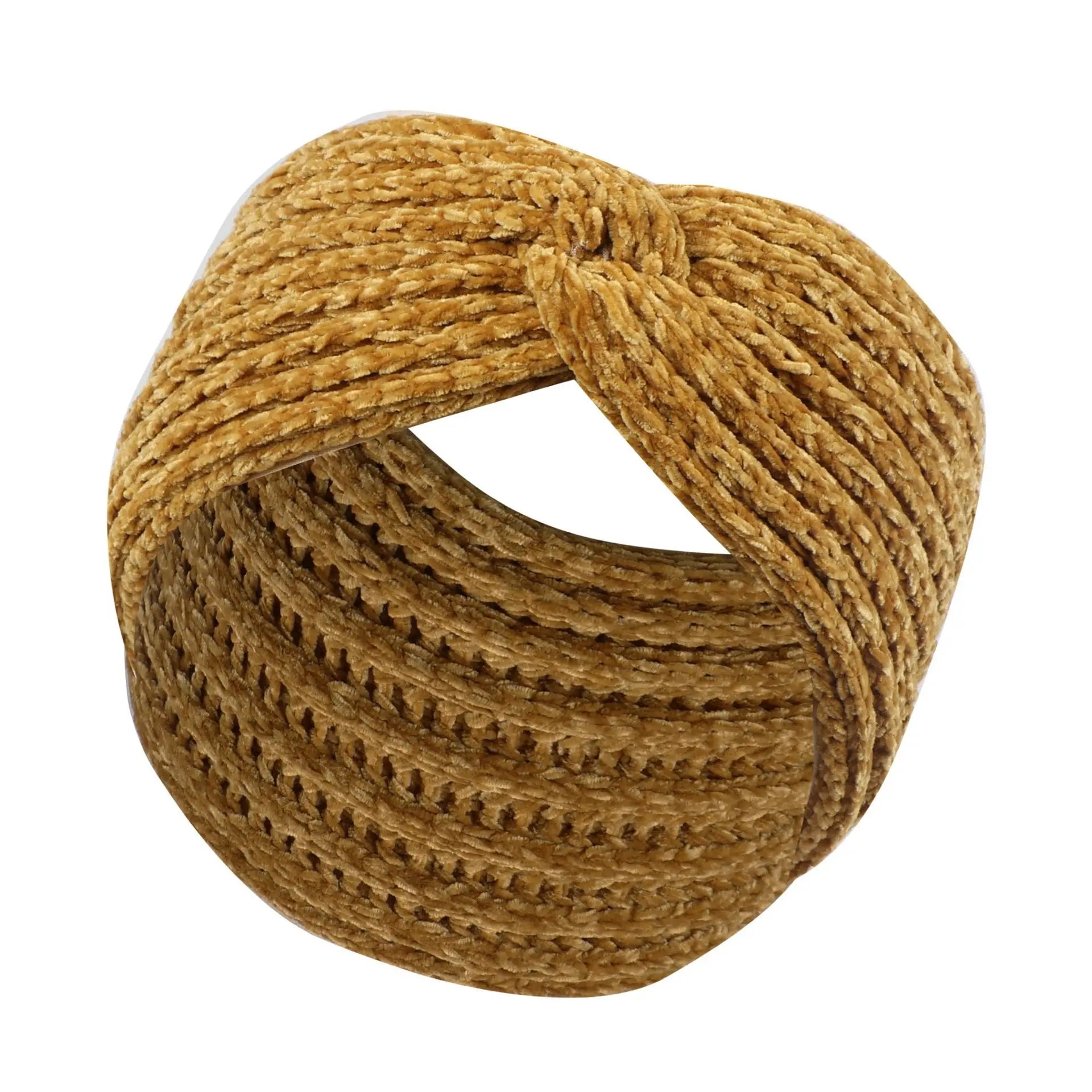 Windproof Going Out New Winter Solid Woolen Hairband Women'S Warm Wide Edge Cross Knitted Headband Hairband Accessories