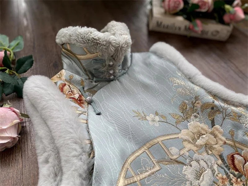 Women's Jackets Women's Vest  National Tide Cheongsam Vest Girl Retro Chinese Style Chinese Cotton Tang Suit Jacket Winter Style