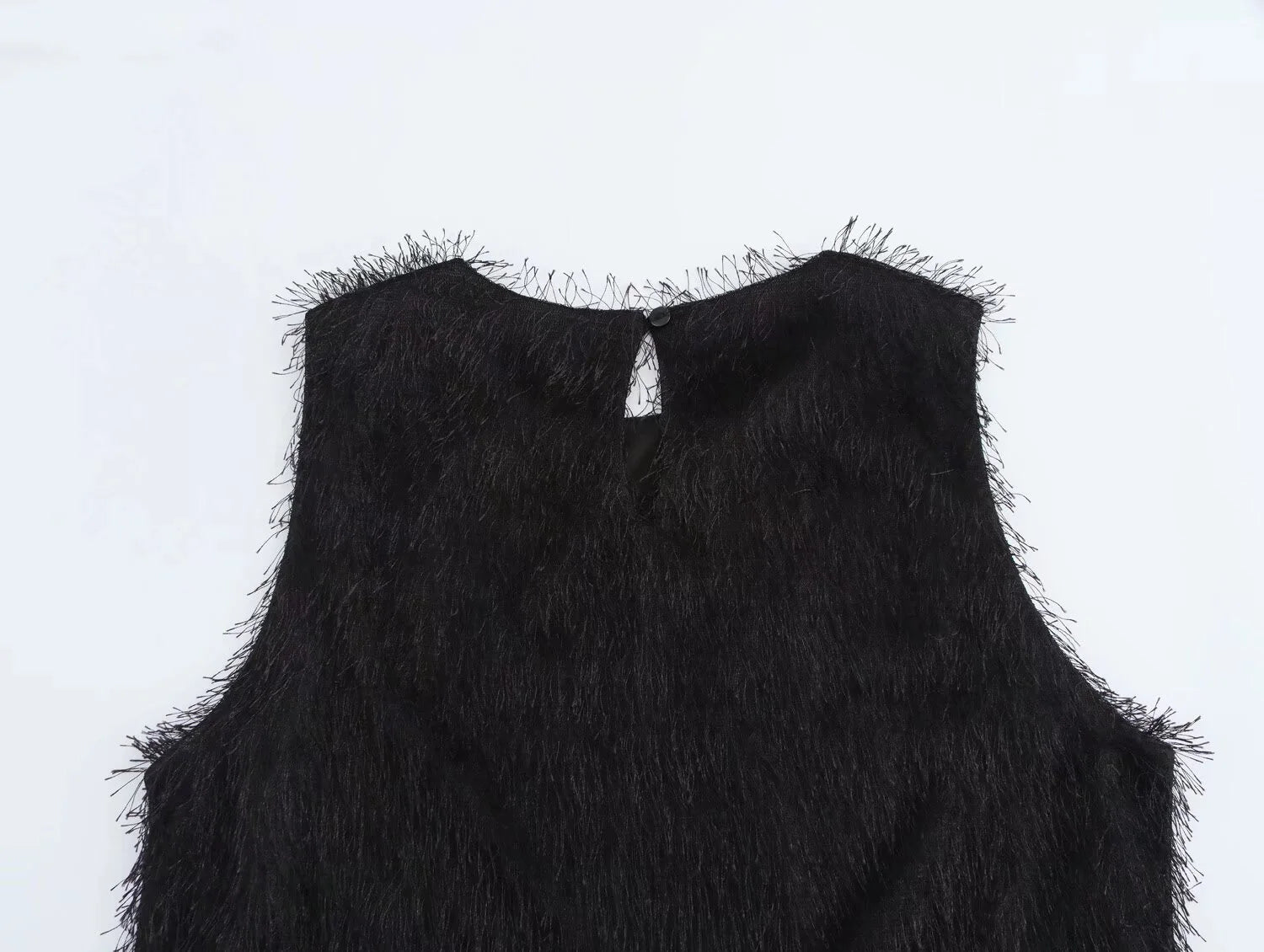 Women's Clothing 2025 Winter European And American Style French Fashion Temperament Tassel Decoration Sleeveless Dress