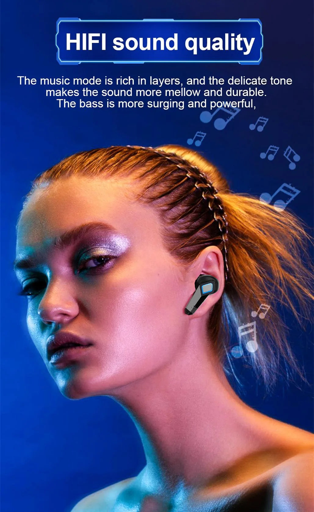 Bluetooth Gaming Earphone Cool Appearance Aluminum Alloy Base Lighting Music Game Dualmode Low Latency HiFi Sound Effect Headset