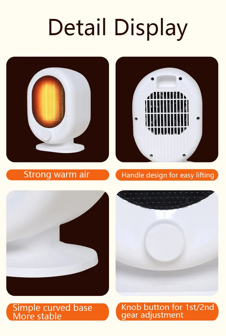 Desktop heater small household portable heater dual-purpose quick heating electric for both cooling and heating