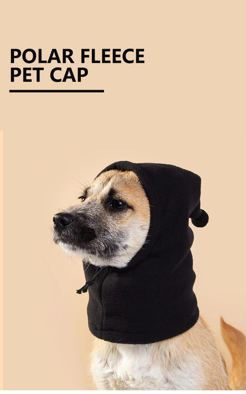 Winter Hat For Dogs Pet Hat Adjustable Drawstring Design for Windproof Comfort Warmth Polar Fleece Hat Winter Dog accessories