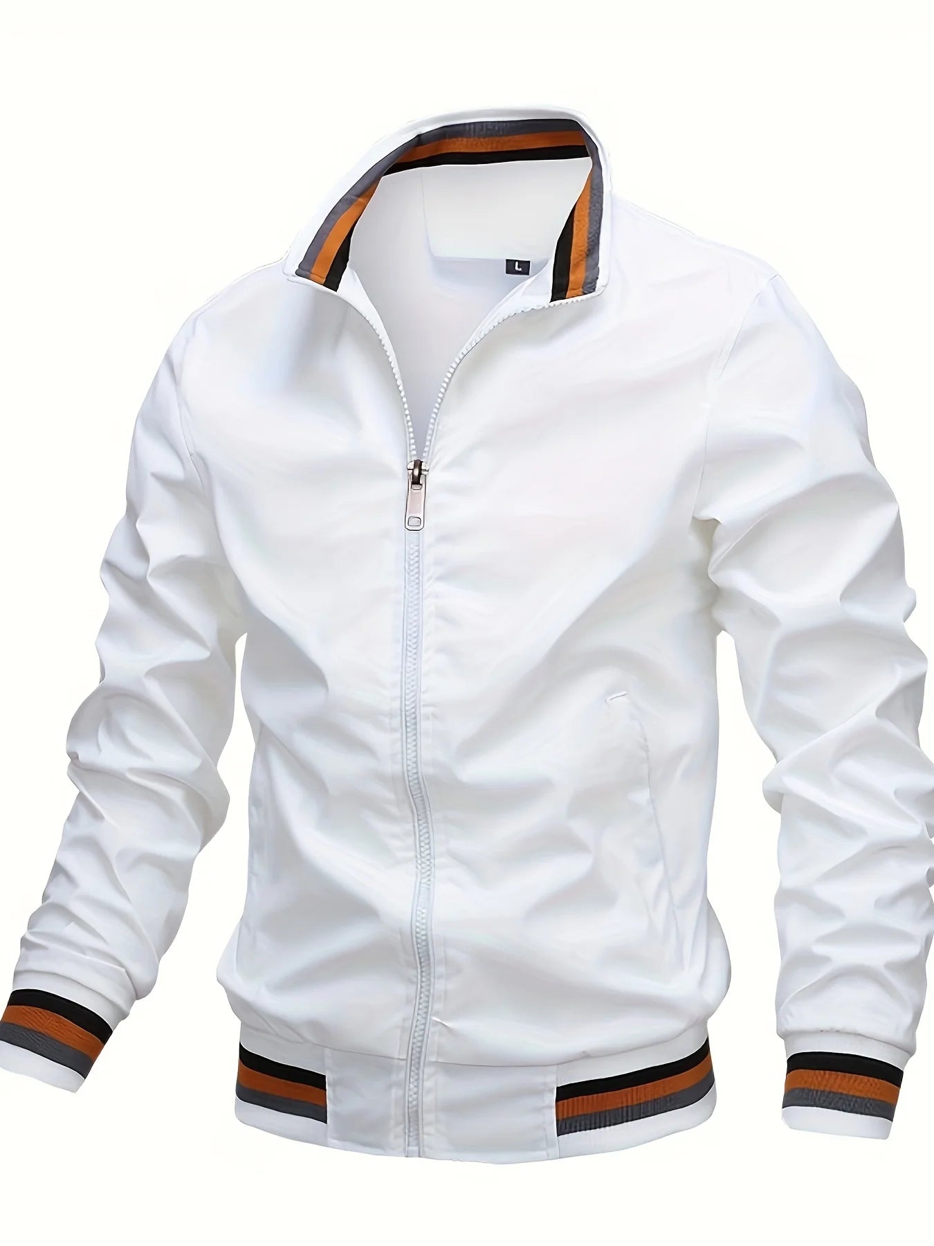 Men's Spring Trendy Stand-Collar Casual Jacket, Simple and Elegant, Highlighting the Charm of a Stylish Man