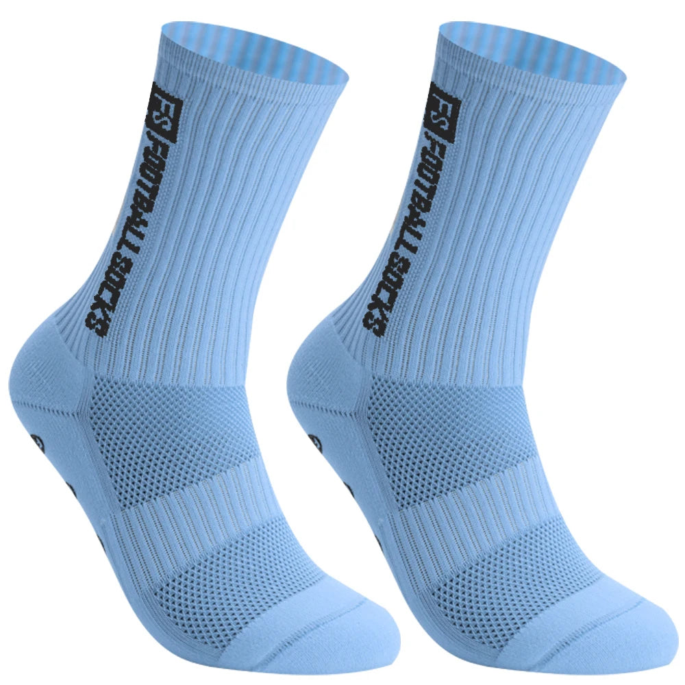 Men Women Sports FS Football Socks Silicone Non-Slip Grip Soccer Socks calcetas antideslizantes de futbol