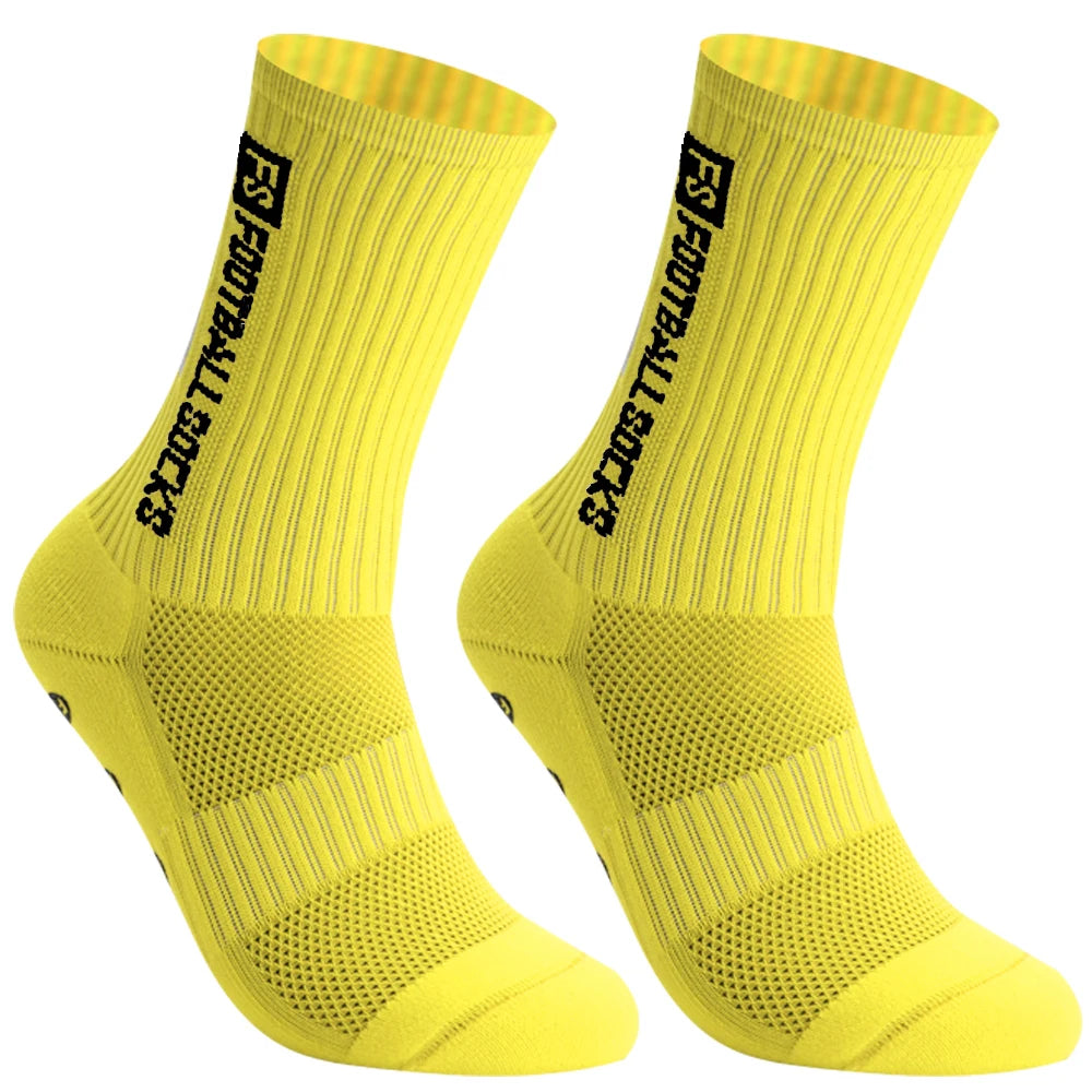 Men Women Sports FS Football Socks Silicone Non-Slip Grip Soccer Socks calcetas antideslizantes de futbol