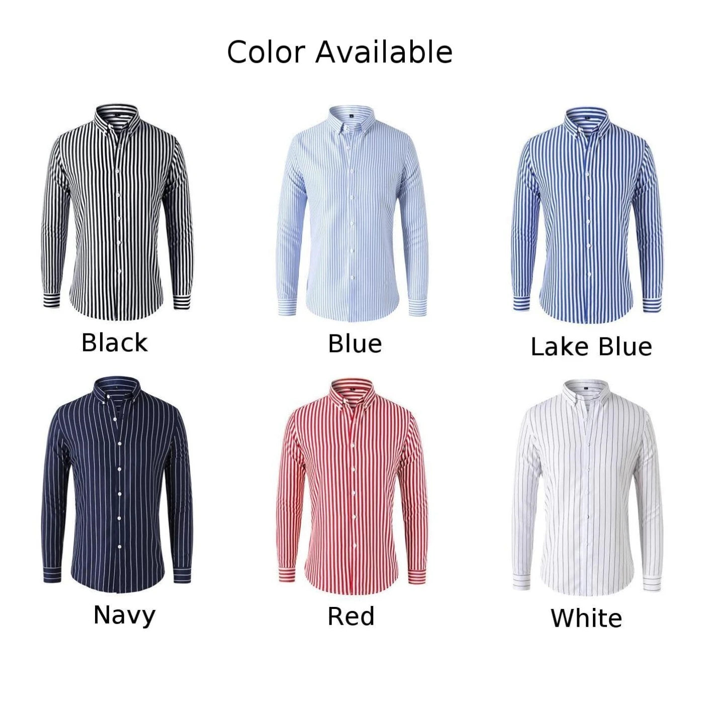 Fashion Men's Shirts And Blouses Striped Long Sleeve Single Breasted Slim Tops Lapel Party Social Shirt Clothing For Men