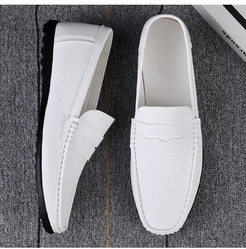 Shoes Men's 2025 Spring/Autumn New Casual Leather Shoes for Driving Flat Bottomed Man Shoes  Designer Loafers Men