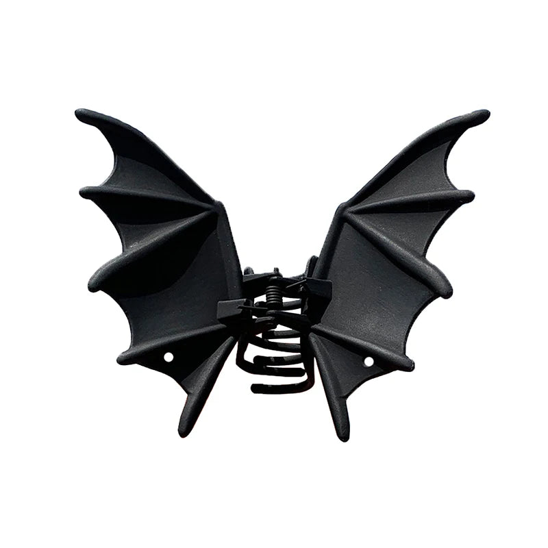 1 Piece Halloween Hair Accessories Metal Bat Hair Clips Black Color Cute Fashion Shark Clip For Women Girl Headwear Gifts