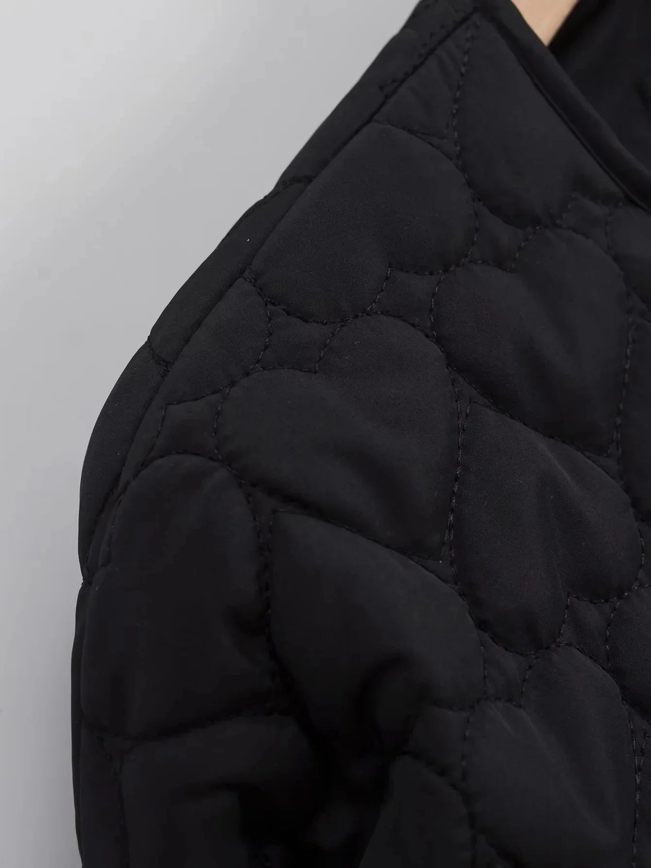 Women Heart Padded Jackets Autumn Winter Long Sleeve Round Neck Coats Solid Color Outerwear Female Warm Parkas Chic Streetwear