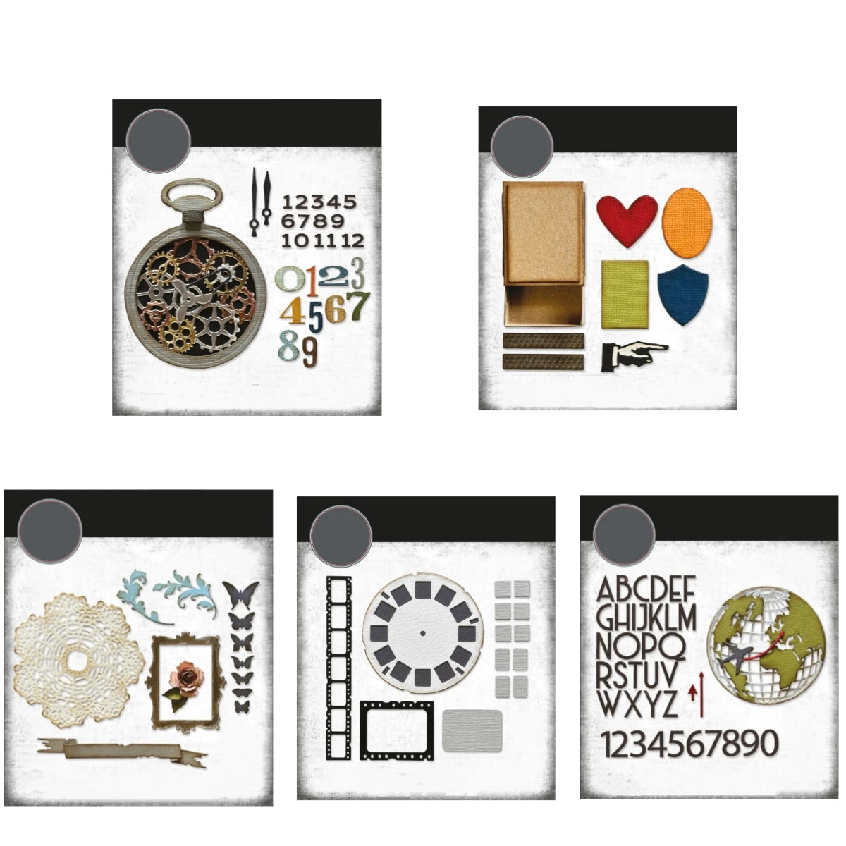 Halloween Retro Clock Decoration Metal Cutting Dies And Stamps Stencils for DIY Scrapbook Photo Album Paper Card Decorative