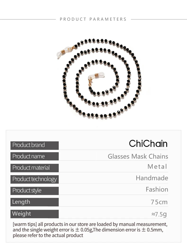 2022 New Eyeglasses Chains Women Sunglasses Holder Necklace Eyewear Retainer Accessories Pearls Sunglasses Chains Gold