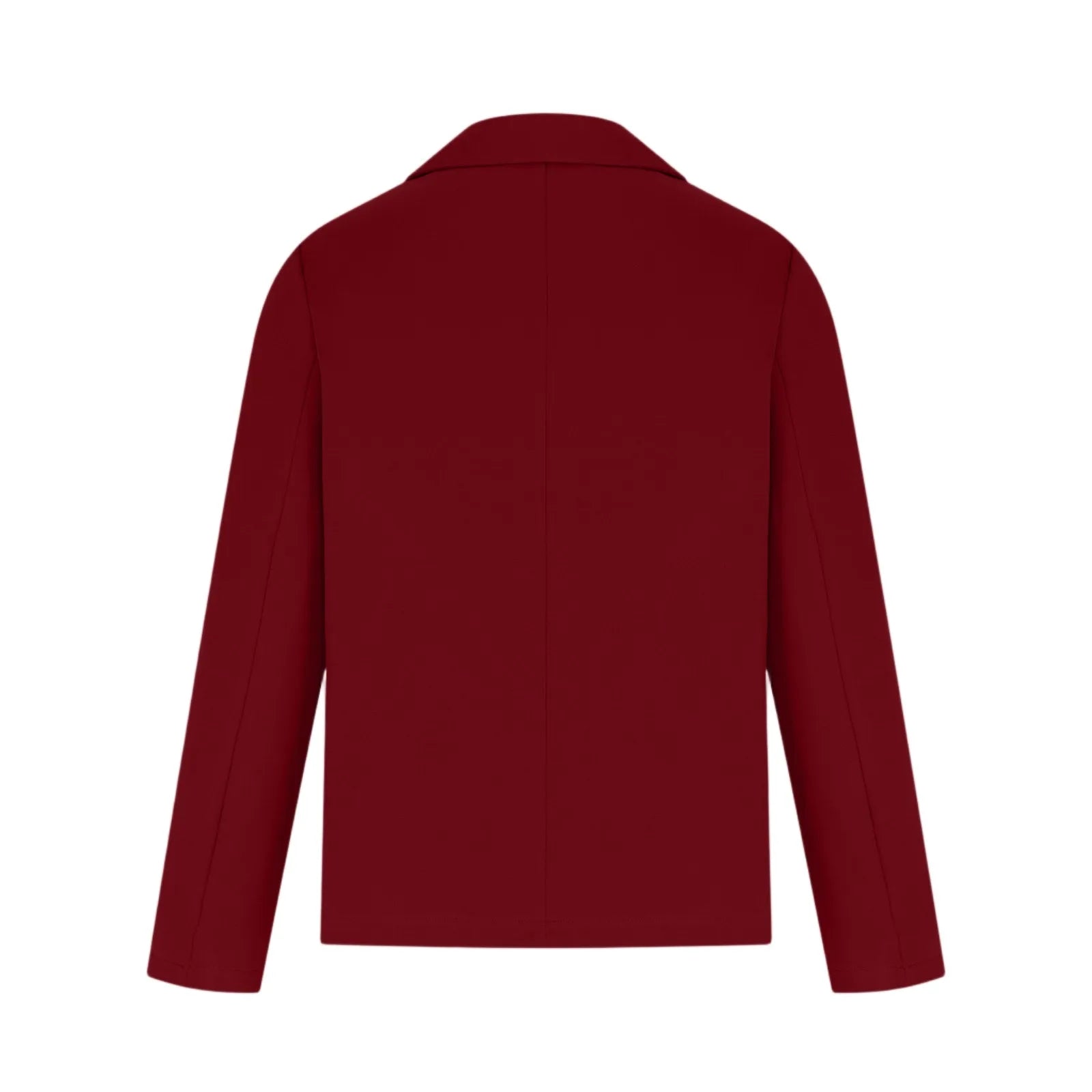 Casual Suit Jacket for Women Fashion Solid Color Long-sleeved Suit Collar Blazer Business Casual Single-button Cardigan Jacket