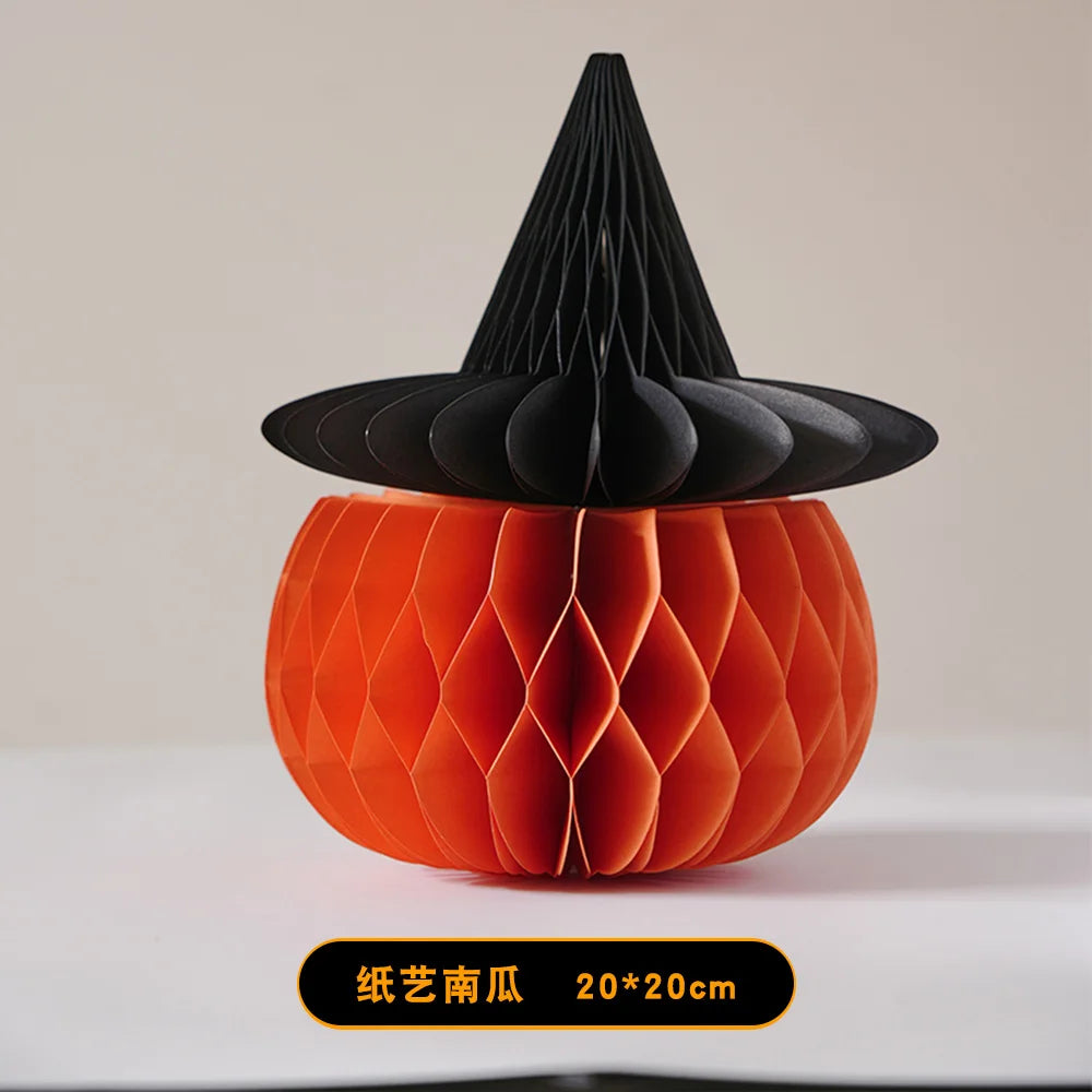 Halloween Pumpkin Ghost Dress Up Creative Small Ornament Table Decoration Halloween Decorations for Home Mexican Day of The Dead