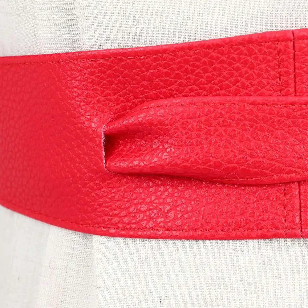 Dress Accessories Soft Leather for Female Elegant Bow Belt Dress Belt Wide Self Tie Wrap Around Waist Band Ladies  Girls Belt