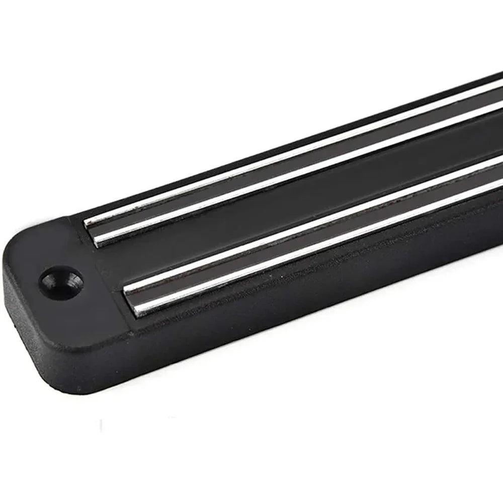 Kitchen Wall Mounted Magnetic Knife Holder Hardware Tools Absorbent Simple Multifunctional Shelf Plastic Stripe Kitchen Tools