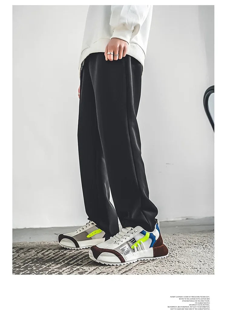 Shoes for Men Casual Sports Trend Designed Personality Elastic Band Vulcanized Shoes Men Sneakers Comfortable Breathable Shoes