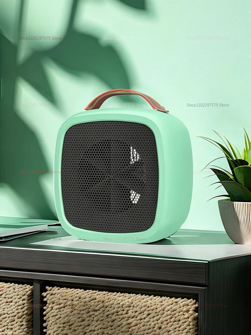 Portable Mini Heater for Indoor Office and Home Quiet Fast Heating Warmer Fan 500W PTC Ceramic Warm Air Heater for Winter