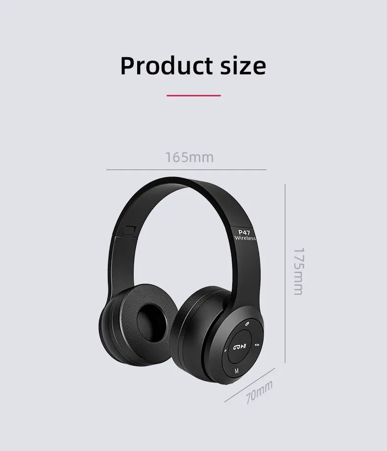 Bluetooth 5.0 P47 TWS Stereo Headphone Bluetooth Earphones Music Headset with Mic for Mobile iPhone Sumsamg Android IOS