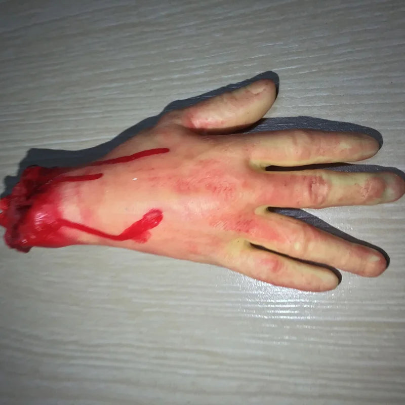 Halloween Props Horrible Blood Broken Fake Limbs Fingers Legs Arm Feet Latex Tricky Toys For Haunted House Decorations