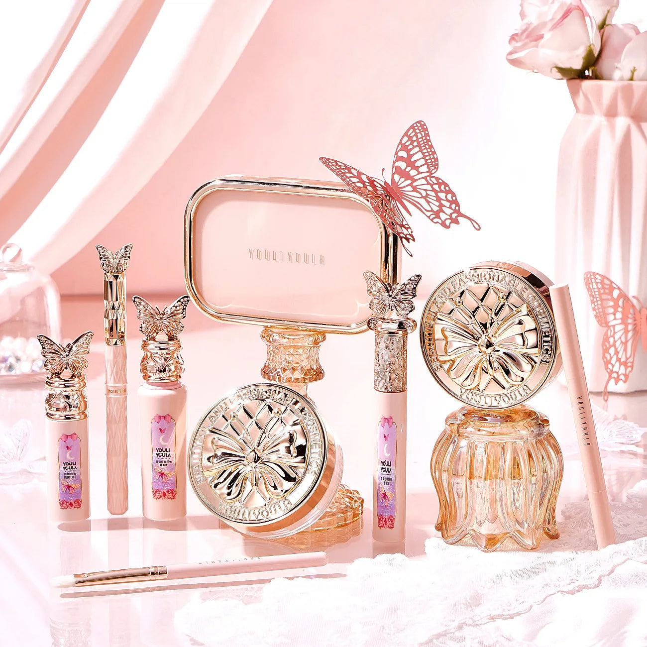 Make Up Sets Cosmetics Full Set Makeup Kit Lipstick Eyeshadow Eyebrow Pen Air Cushion BB Cream Mascara 9 Pcs Makeup Gift Box