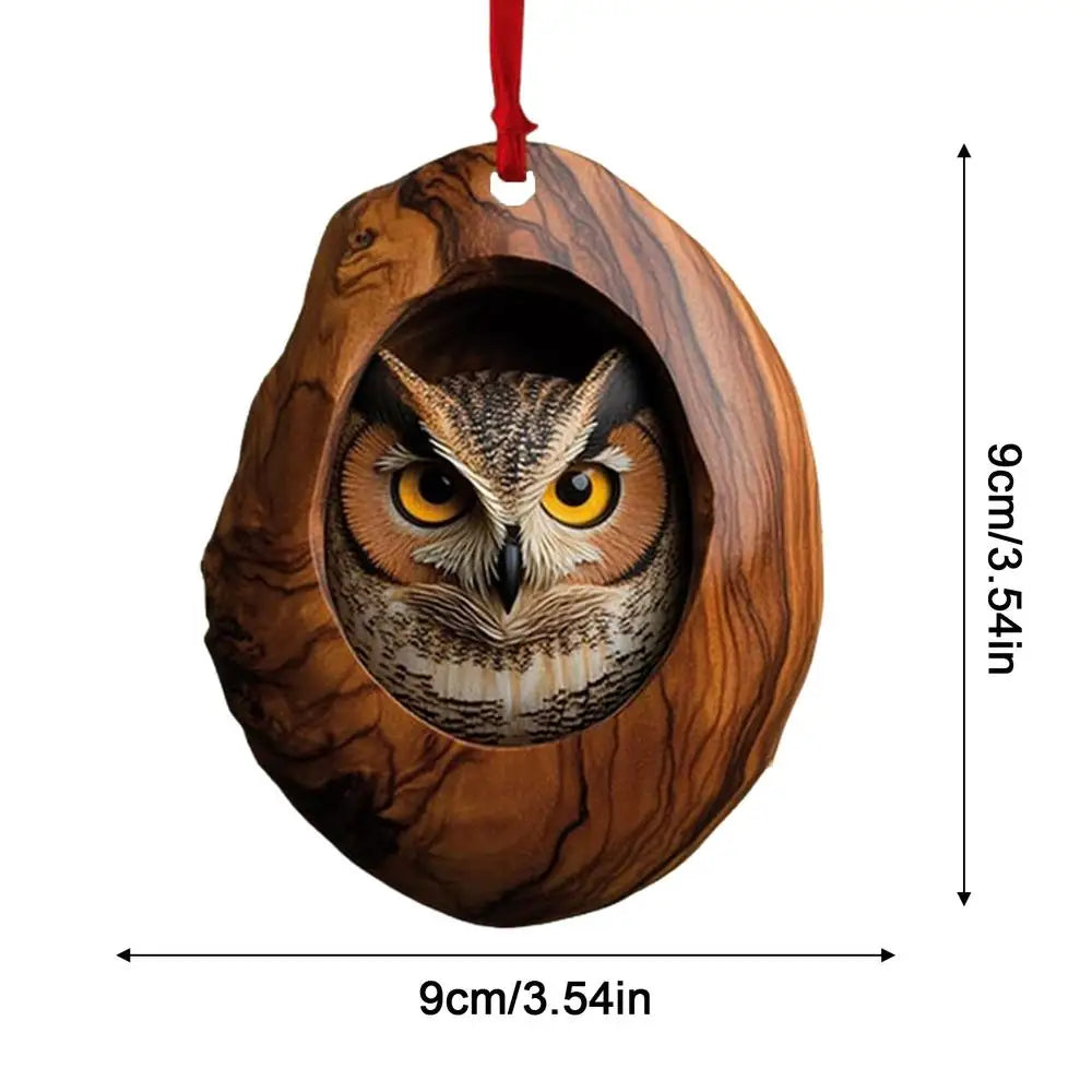 Christmas decorations Acrylic Cartoon Animal Christmas Hanging Ornaments Seasonal Decor For Tree Ceiling Cute Pattern Keepsake