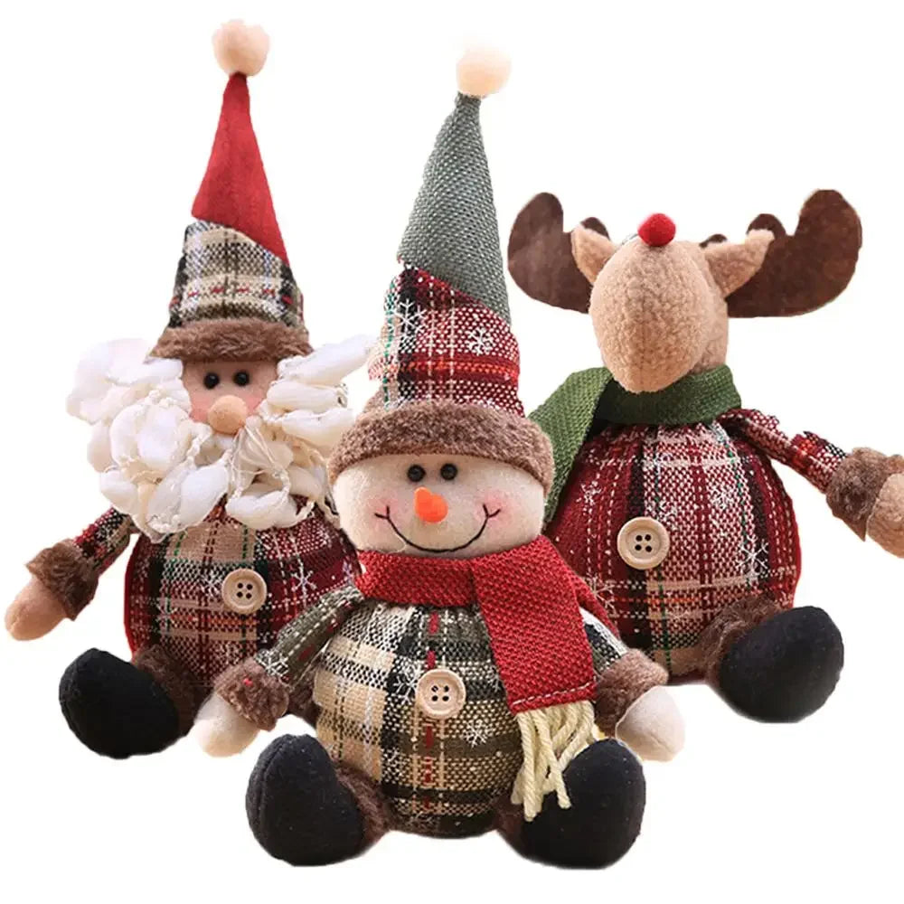 2025 Christmas Dolls Tree Decor Merry Chirstmas Snowman Doll Ornament Reindeer NewYear Home Decoration Gift Table Xmas Ornaments