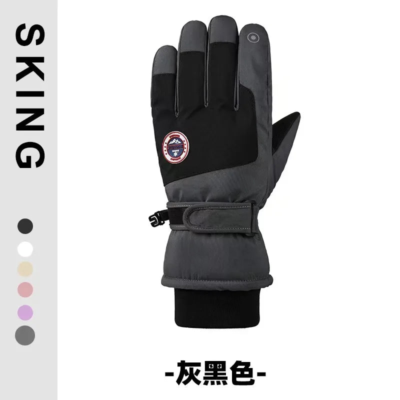 Winter Cycling Gloves Non Slip Touch Ski Gloves Snowboard Accessories Waterproof Pocket Warm Men's and Women's Gloves