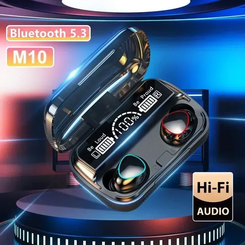 Wireless Bluetooth Headphones Handfree Dispay Bluetooth Earphones HiFi Stereo Music Wireless Earbuds Waterproof Gaming Headset